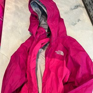 Girls North Face rain coat